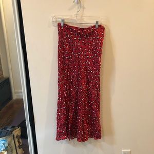 Urban Outfitters Red midi skirt ❤️❣️